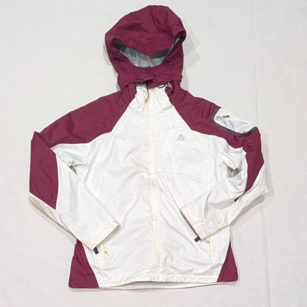 Nike ACG 3-in-1 System Jacket Womens Large White Burgundy Thermal Layer 2 & 3